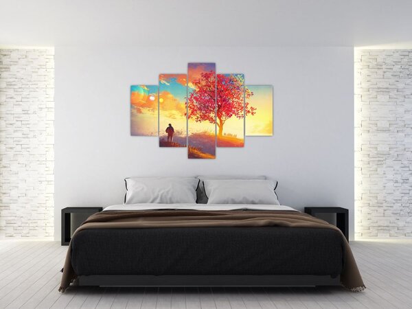 Tablou - casa în deal (150x105 cm)