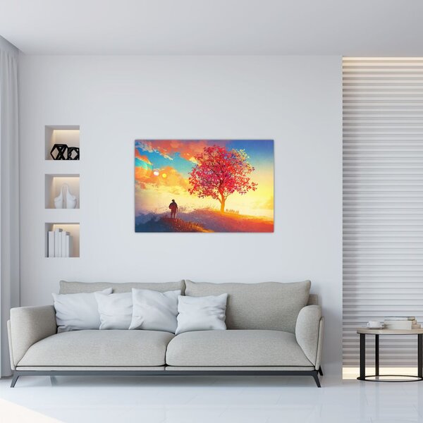 Tablou - casa în deal (90x60 cm)