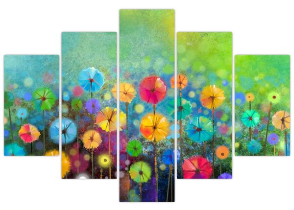 Tablou - Flori abstract (150x105 cm)