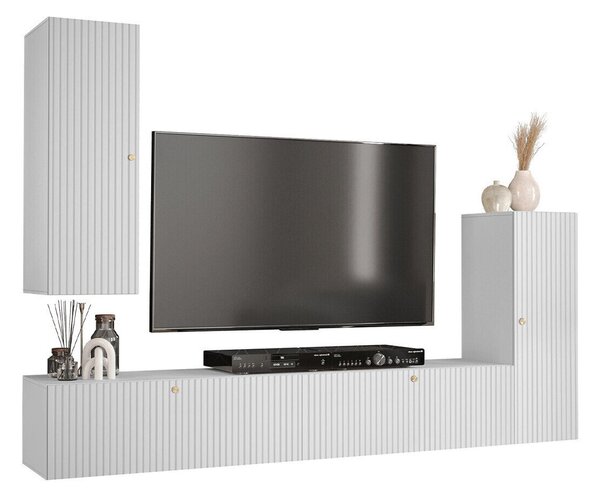 Set de living Anulio I, Alb, MDF, PAL laminat, 36 kg