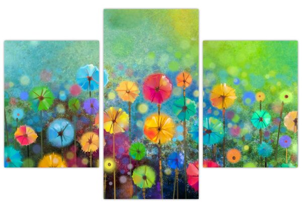 Tablou - Flori abstract (90x60 cm)