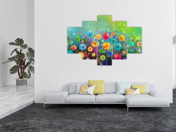Tablou - Flori abstract (150x105 cm)