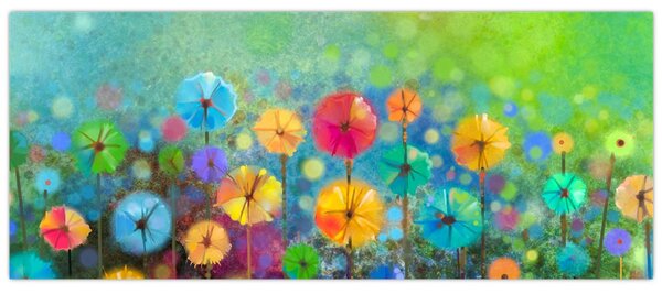 Tablou - Flori abstract (120x50 cm)