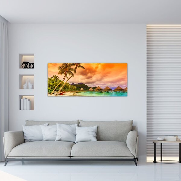 Tablou - Insula Bora Bora (120x50 cm)