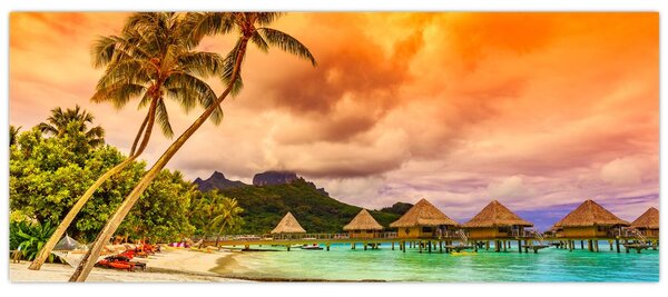 Tablou - Insula Bora Bora (120x50 cm)