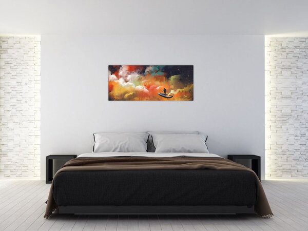 Tablou - Om navigând prin spațiu (120x50 cm)