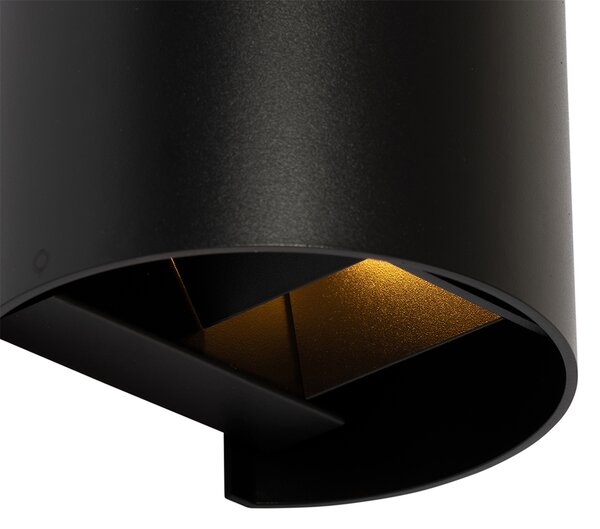 Lampă de perete modernă neagră cu efect de lumină rotundă - Edwin