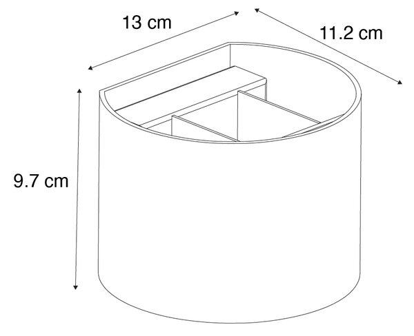 Lampă de perete modernă neagră cu efect de lumină rotundă - Edwin