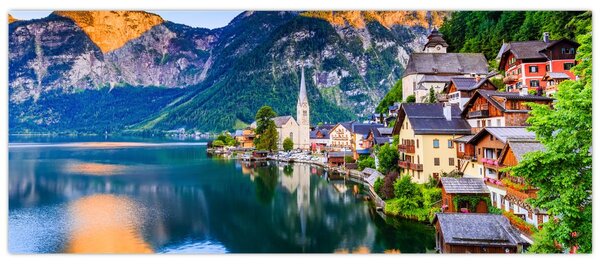 Tablou - Sat alpin (120x50 cm)