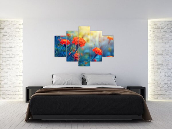 Tablou - Flori portocalii (150x105 cm)