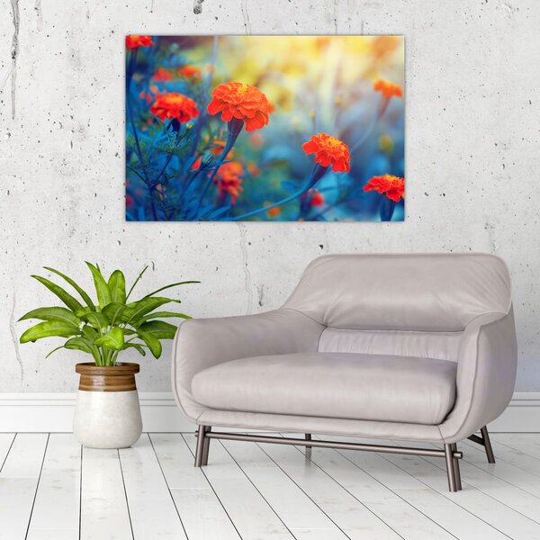 Tablou - Flori portocalii (90x60 cm)