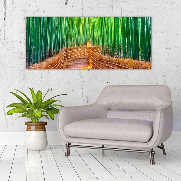 Tablou - Pădure de bambus japoneză (120x50 cm)