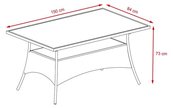 Set mobilier de grădină din ratan Avenberg ESPERIA, 13 piese