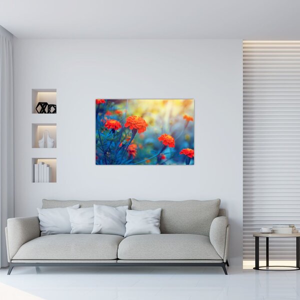 Tablou - Flori portocalii (90x60 cm)