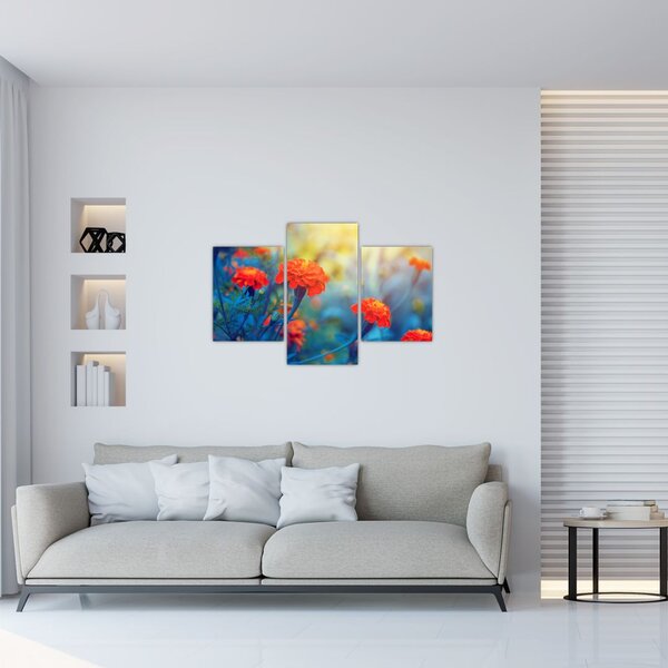 Tablou - Flori portocalii (90x60 cm)