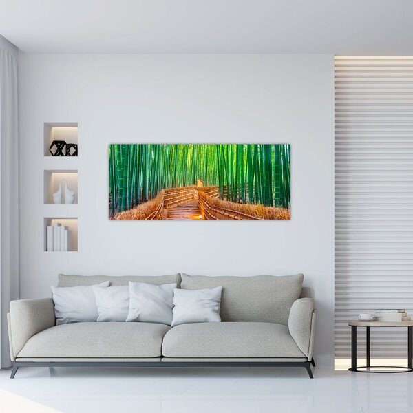 Tablou - Pădure de bambus japoneză (120x50 cm)
