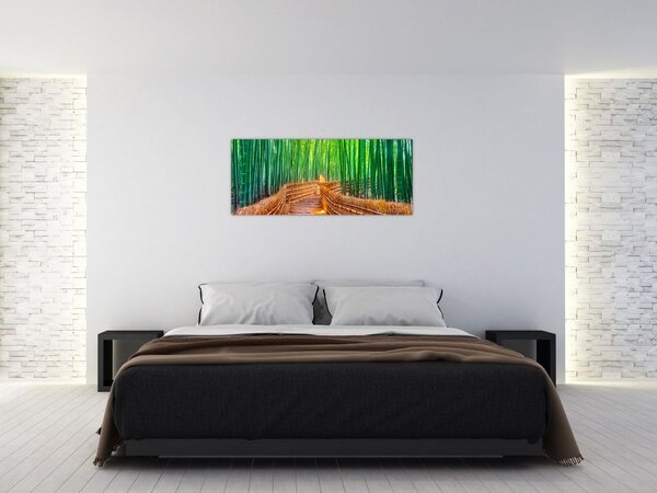 Tablou - Pădure de bambus japoneză (120x50 cm)