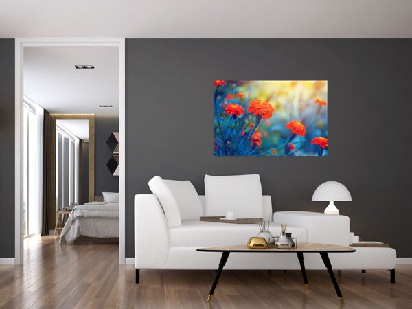 Tablou - Flori portocalii (90x60 cm)