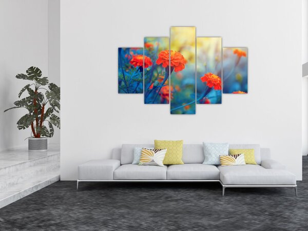 Tablou - Flori portocalii (150x105 cm)
