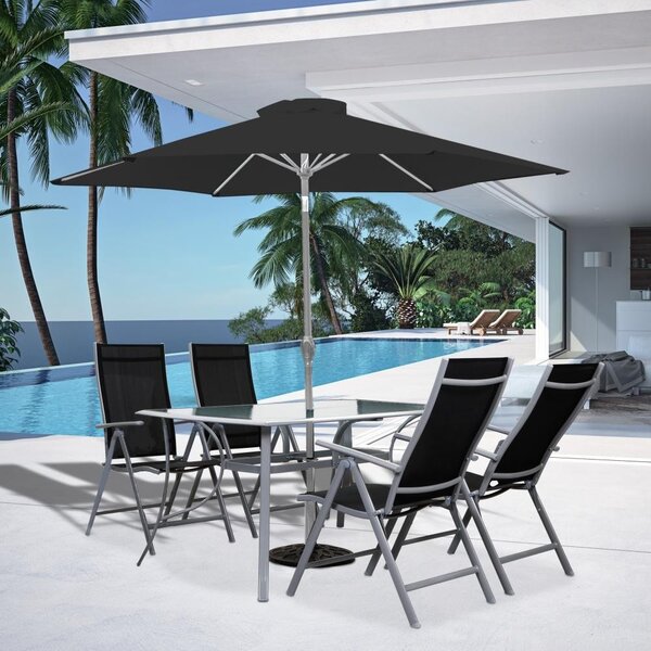 Set mobilier de grădină cu 6 piese Avenberg HARMONY negru-gri