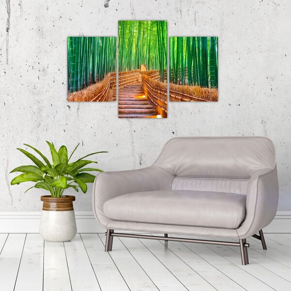 Tablou - Pădure de bambus japoneză (90x60 cm)