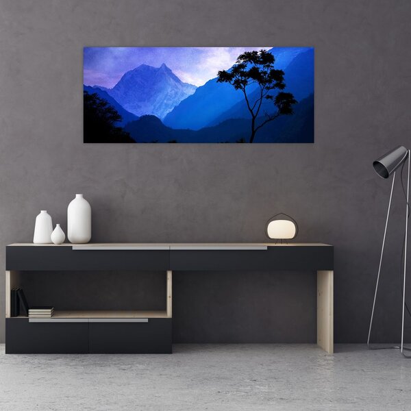 Tablou - Cerul de noapte din Nepal (120x50 cm)
