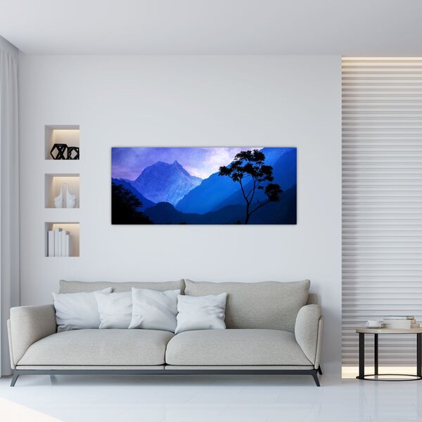 Tablou - Cerul de noapte din Nepal (120x50 cm)