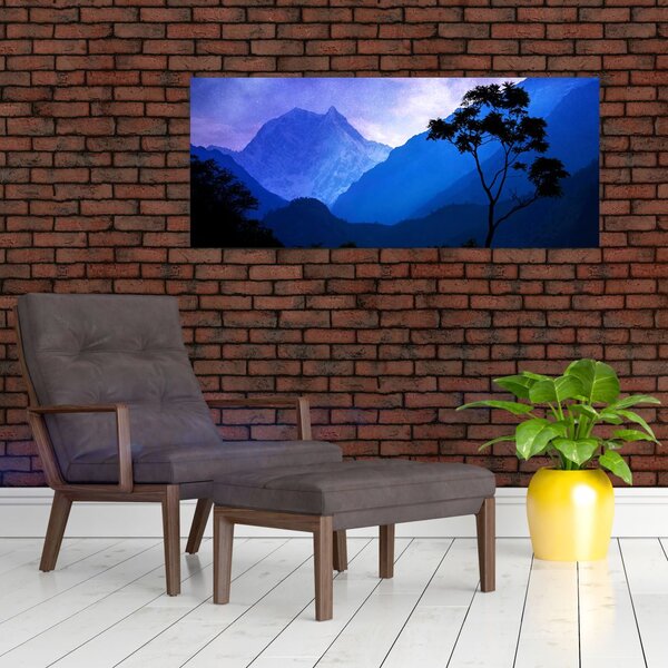 Tablou - Cerul de noapte din Nepal (120x50 cm)