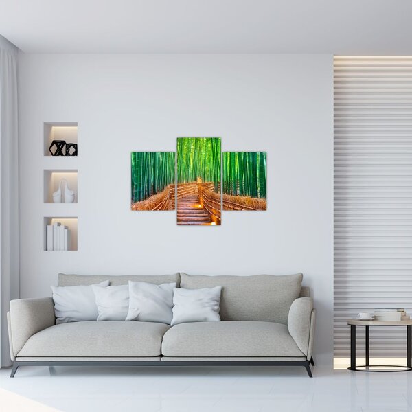 Tablou - Pădure de bambus japoneză (90x60 cm)