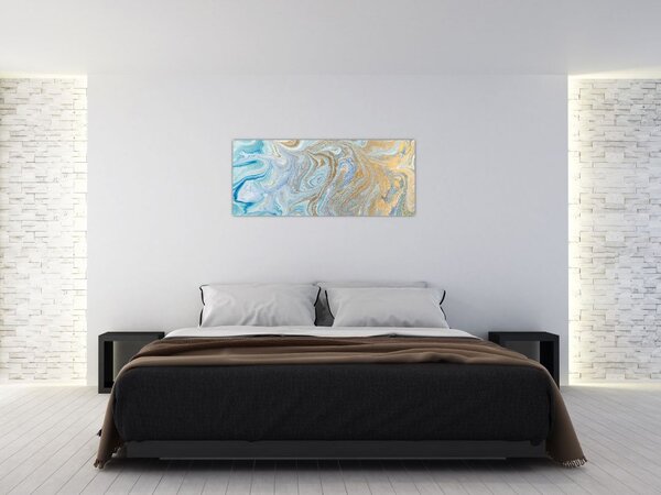 Tablou - Marmură albastră (120x50 cm)