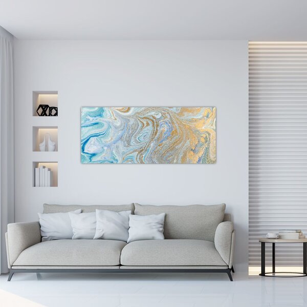 Tablou - Marmură albastră (120x50 cm)