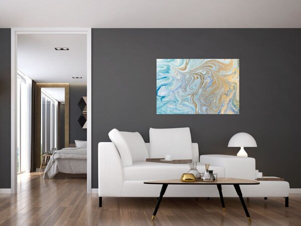 Tablou - Marmură albastră (90x60 cm)