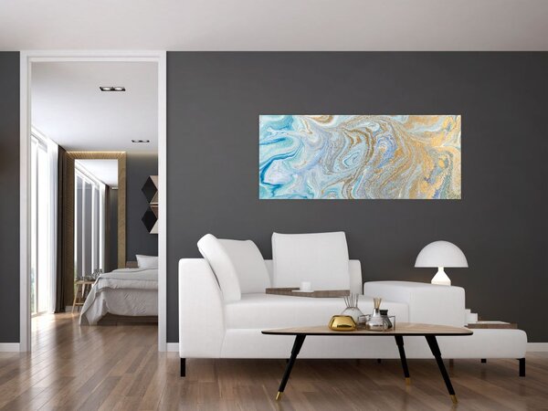 Tablou - Marmură albastră (120x50 cm)