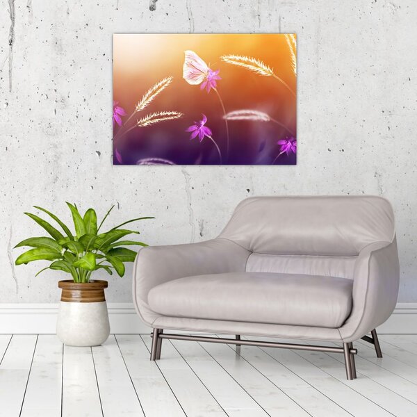 Tablou - Fluture roz (70x50 cm)