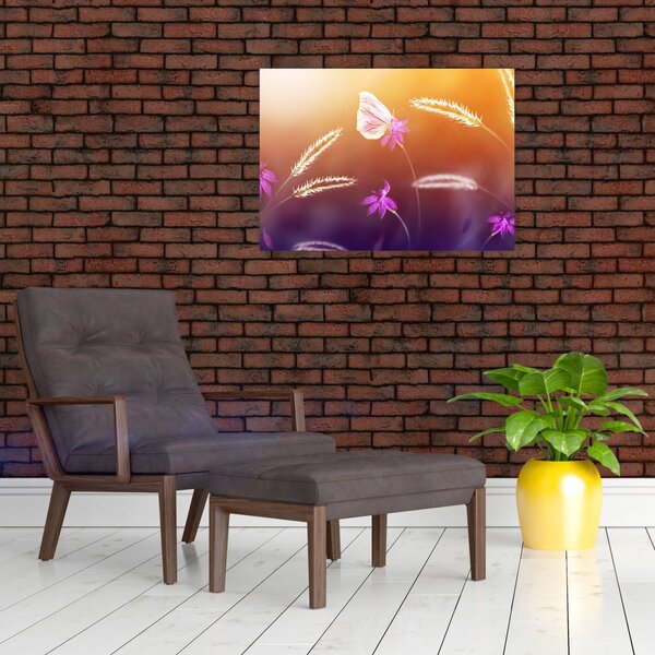 Tablou - Fluture roz (70x50 cm)