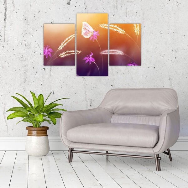 Tablou - Fluture roz (90x60 cm)