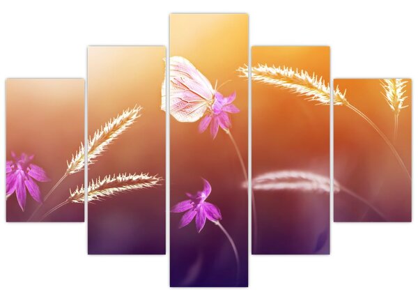 Tablou - Fluture roz (150x105 cm)
