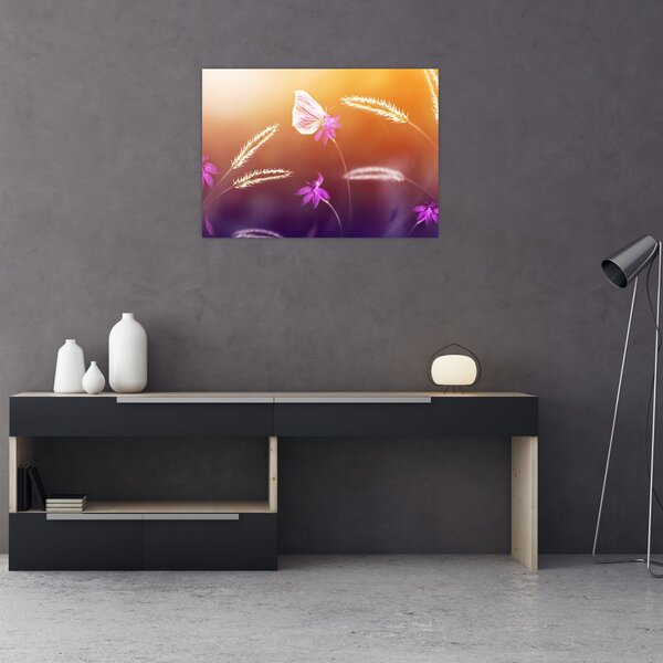 Tablou - Fluture roz (70x50 cm)