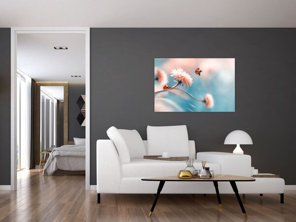 Tablou - Buburuze pe floare (90x60 cm)