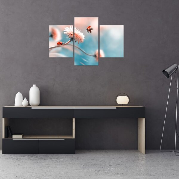 Tablou - Buburuze pe floare (90x60 cm)
