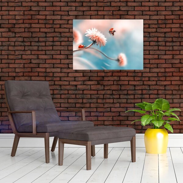 Tablou - Buburuze pe floare (70x50 cm)