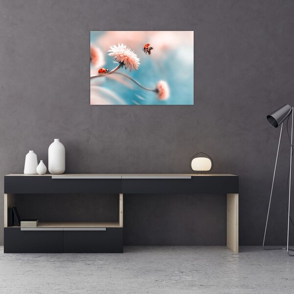 Tablou - Buburuze pe floare (70x50 cm)