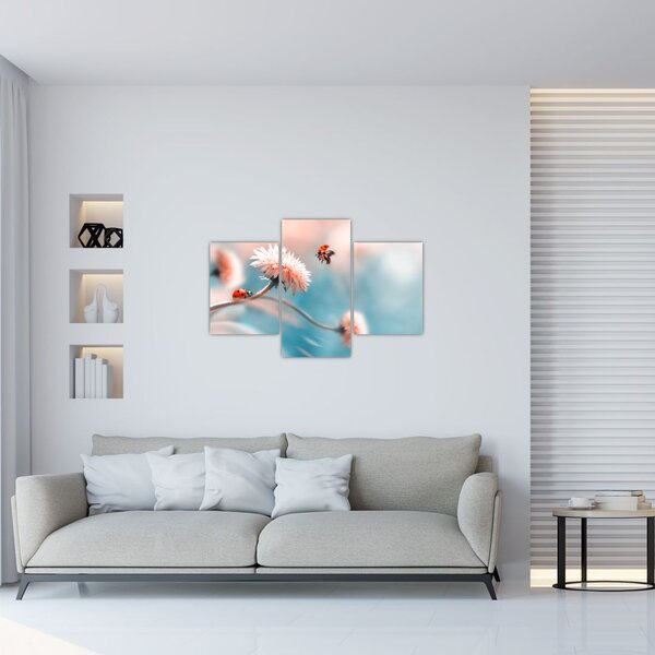 Tablou - Buburuze pe floare (90x60 cm)