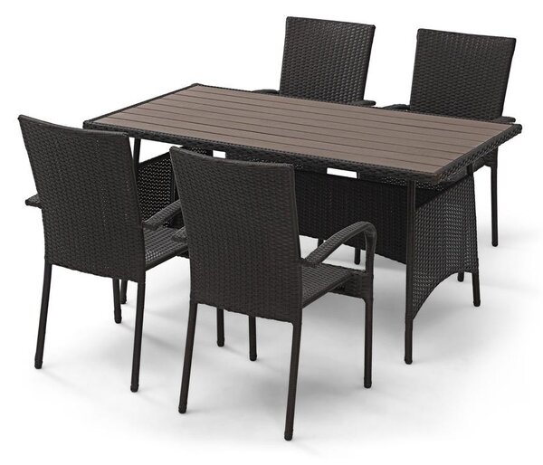 Set mobilier de grădină pentru dining AVENBERG TAVOLO maro