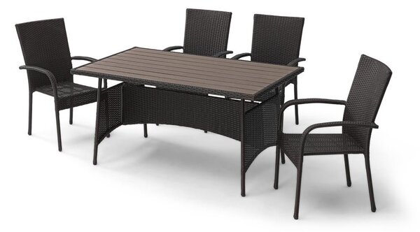 Set mobilier de grădină pentru dining AVENBERG TAVOLO maro
