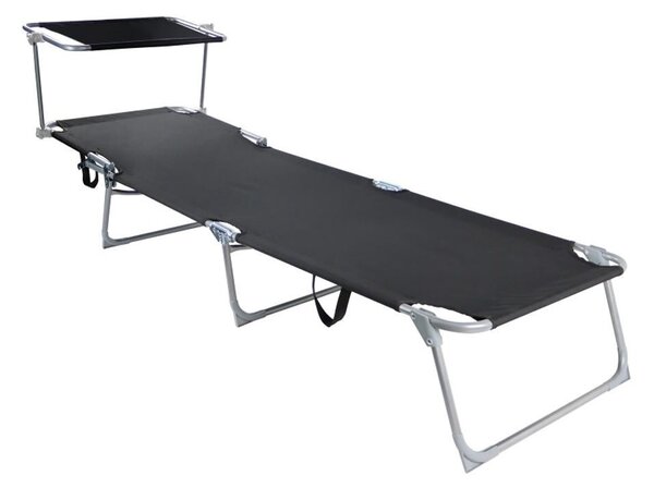 Set 2 șezlonguri relaxante cu copertină reglabilă SEBASTIAN
