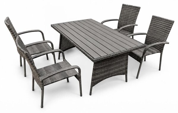 Set mobilier de grădină pentru dining AVENBERG TAVOLO gri