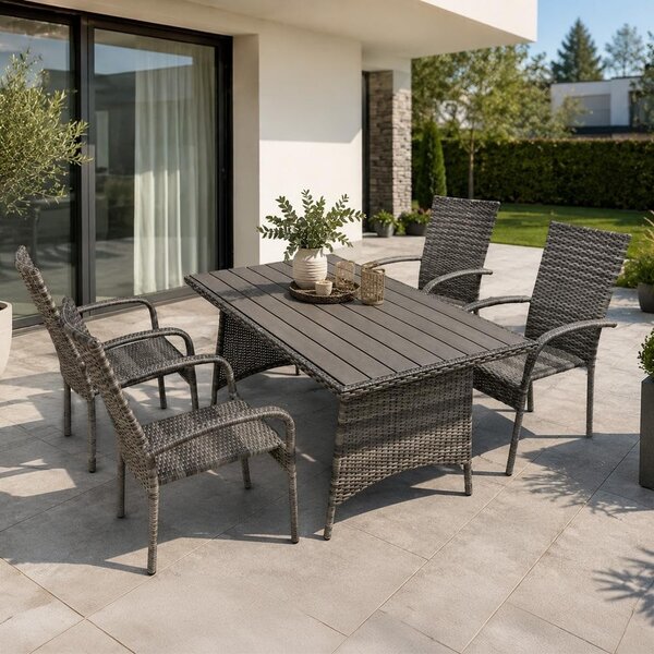 Set mobilier de grădină pentru dining AVENBERG TAVOLO gri