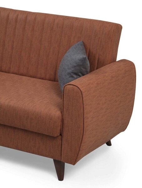 Canapea extensibila cu 2 locuri Alkon cu Lada de Depozitare, 158x86x77 cm