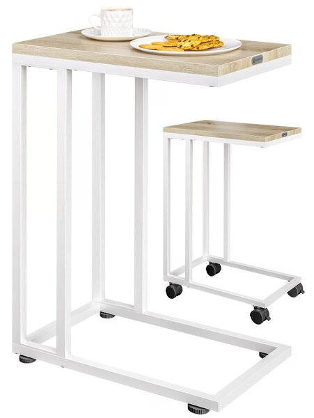 Masă laterală cu blat WPC - 65,5 x 50 x 40 cm Gri